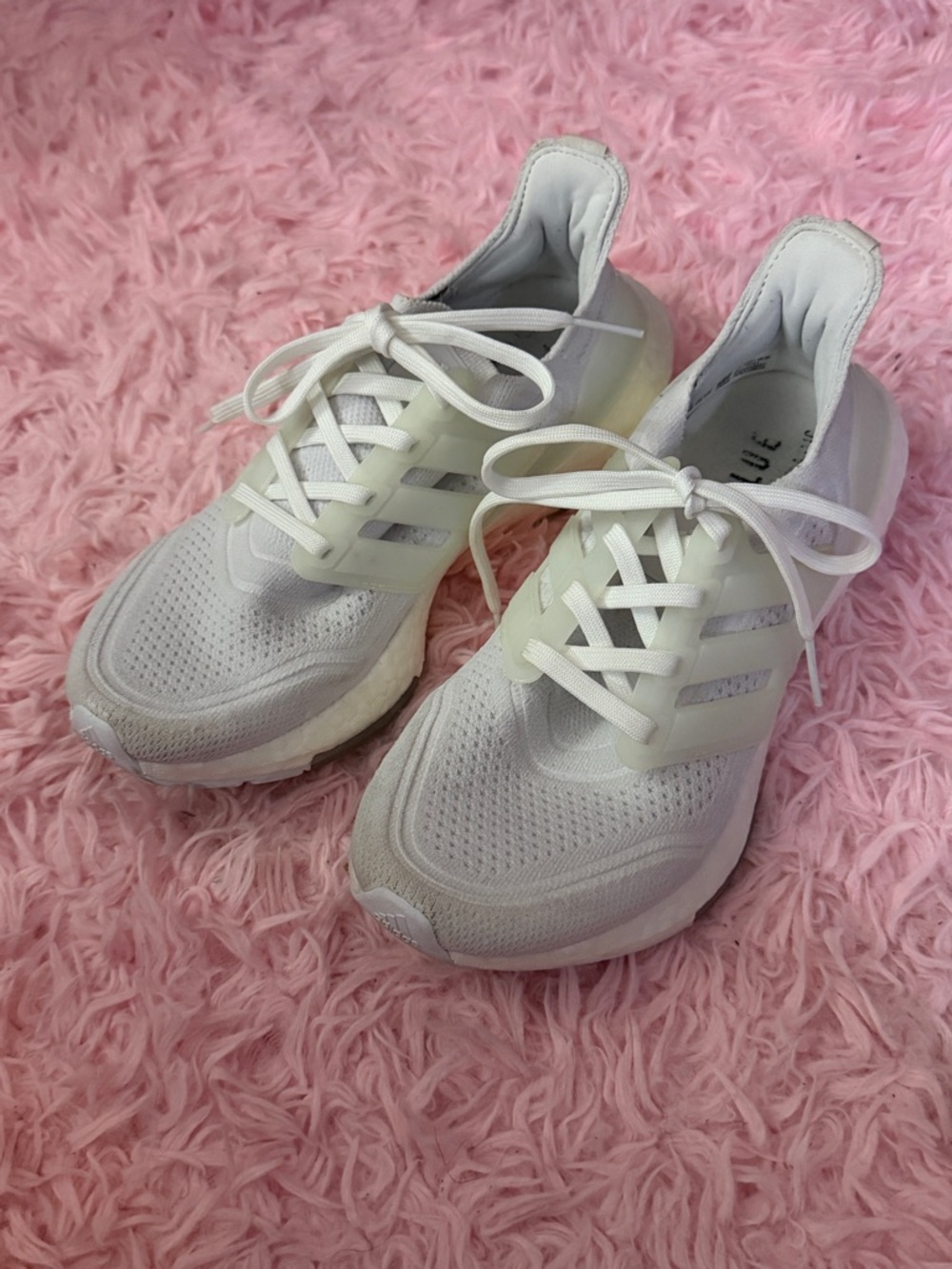adidas White Knit Lace-Up Women's Sneakers